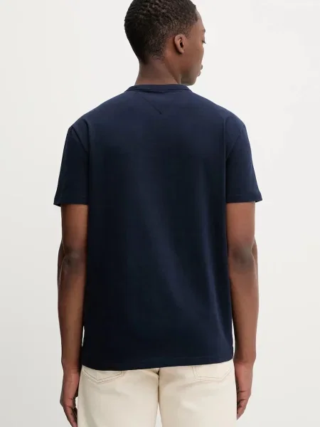 Tričko Tommy Jeans tmavomodrá s aplikací