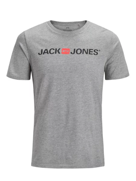 Jack & Jones T-shirt Mężczyźni Dżersej nadruk S szary