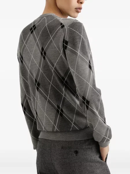 Pulover Dolce & Gabbana cu model argyle gri