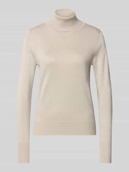 Sweter z golfem o kroju slim fit z prążkowanymi wykończeniami Christian Berg Woman