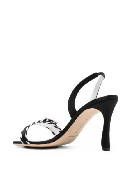 Sandale Manolo Blahnik slingback negru