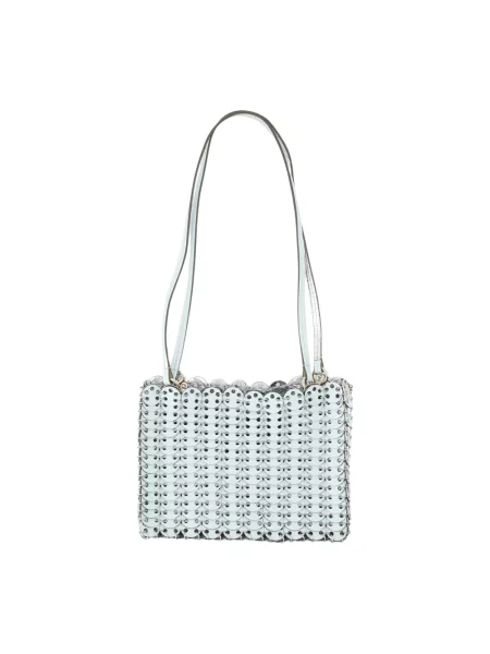 Torebka skórzana Rabanne elegancka skórzana niebieska