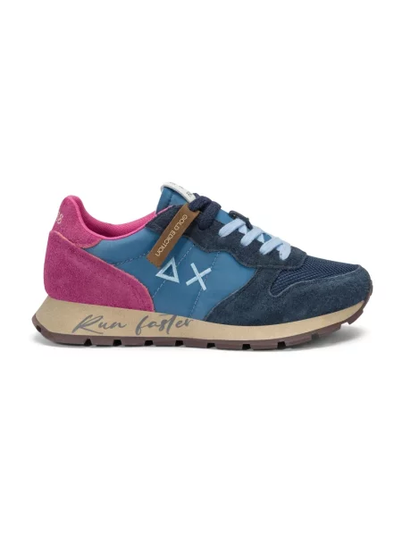Sneakersy Sun68 zamszowe casual niebieskie