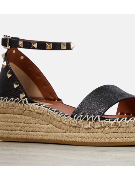 Espadrile Valentino Garavani din piele bej