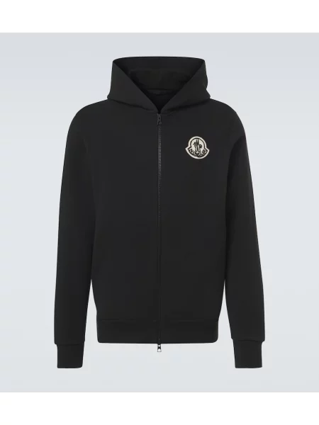 Hanorac cu glugă Moncler cu autograf negru