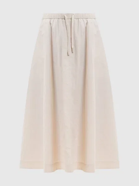 Спідниця міді кольору айворі Juun.j бежева