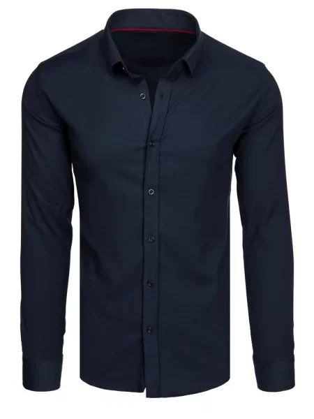 Koszula SLIM FIT elegancka gładka Dstreet granatowa