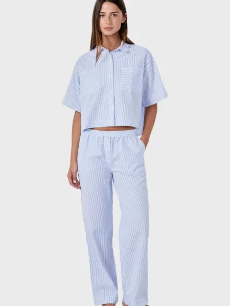 Смугасті штани Etam блакитні