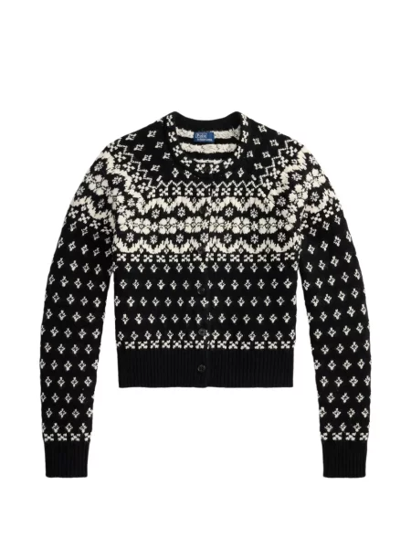 Fleece ρετρό φούτερ Polo Ralph Lauren μαύρο