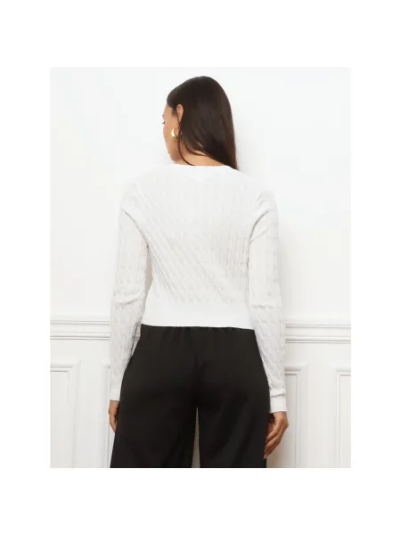 Pulover La Modeuse alb