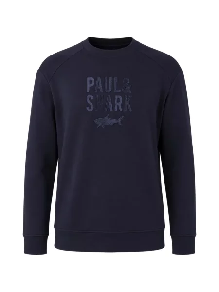 Pulover Paul & Shark cu broderie albastru