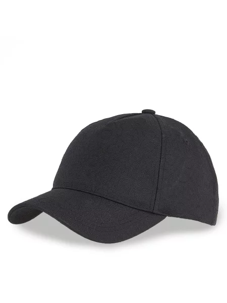 Kepurė su snapeliu Calvin Klein Monogram Jacquard Cap juoda