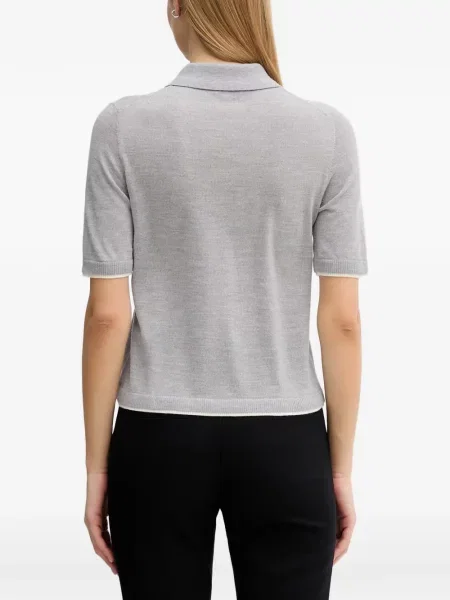 Scurt tricou polo Benetton gri