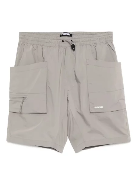 Pantaloni scurți Spoonyard cu buzunare aplicate gri