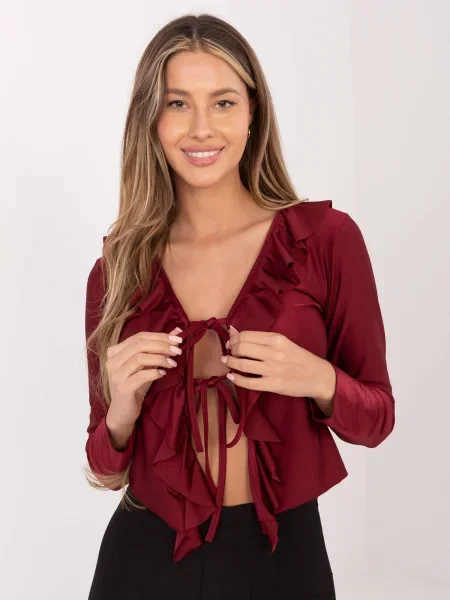 Bluză Moda Italy cu volane negru