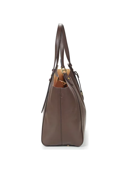 Geantă shopper Lauren Ralph Lauren din piele maro