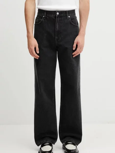 Traperice Axel Arigato Zine Relaxed-Fit Jeans crna