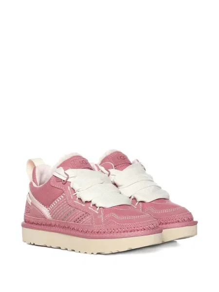 Sneakerși Ugg cu șireturi din dantelă roz