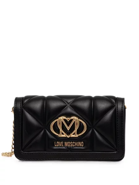 Matlasat body Love Moschino cu autograf negru