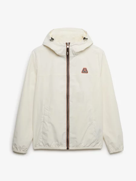 Superdry & Co Geacă de primăvară-toamnă ESSENTIAL lână alb
