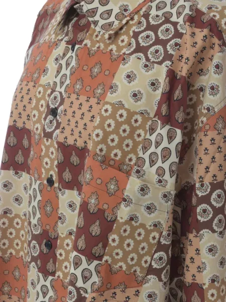 Koszula Souleiado w kwiatki brązowa