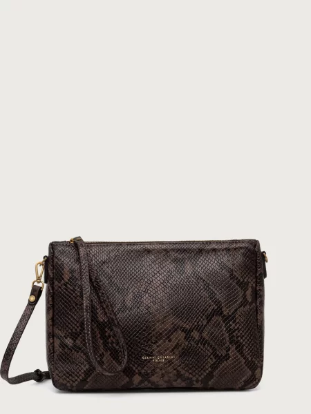 Gianni Chiarini geantă crossbody pentru femei din piele NORA POUCH maro
