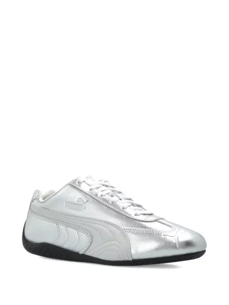 Sneakerși Puma din piele argintiu
