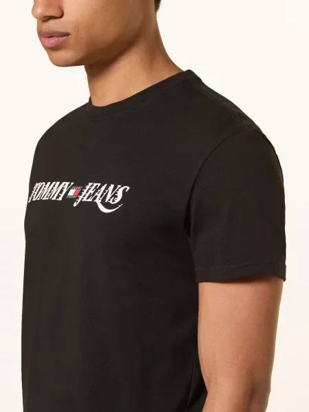 Tommy Jeans Tričko černá bílá