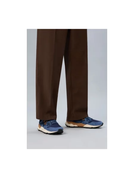Pantofi Flower Mountain cu model floral albastru