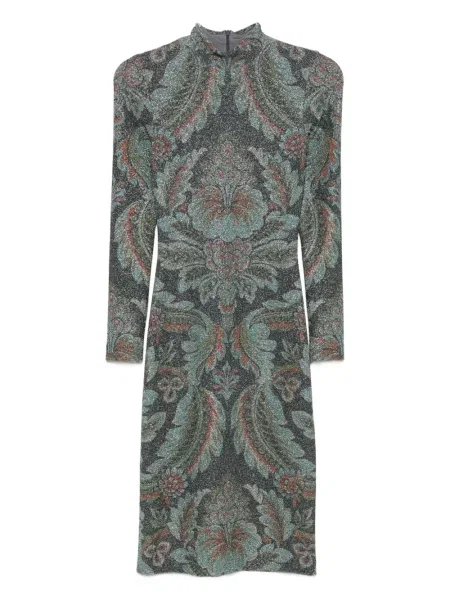Rochie Etro cu model floral de costum albastru