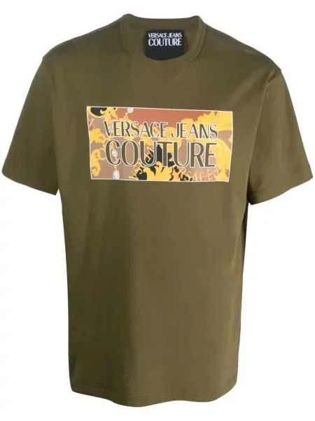 Tricou Versace Jeans Couture cu imagine verde