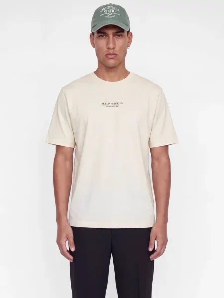 JACK & JONES Tricou JORFREDERIKSBERG galben miere / verde jad / negru / murdar alb