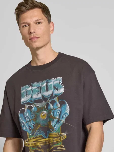 T-shirt z nadrukiem z logo Deus Ex Machina