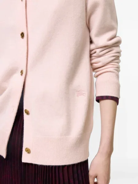 Cardigan Burberry din cașmir roz