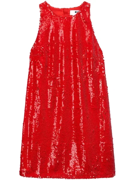 Rochie mini Msgm cu paiete de costum roșu