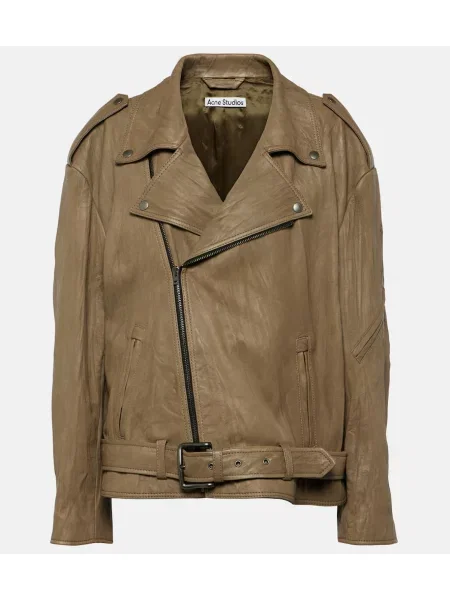 Geanta de piele Acne Studios maro