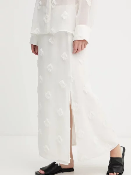 Samsoe Samsoe fustă SAAGNETE maxi drept bej