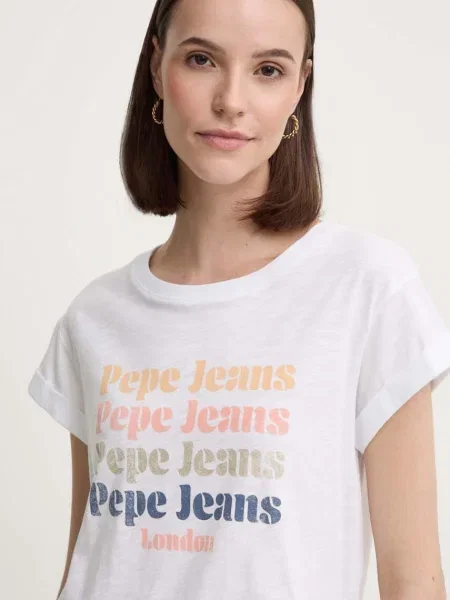 Тениска Pepe Jeans EILEEN бяло