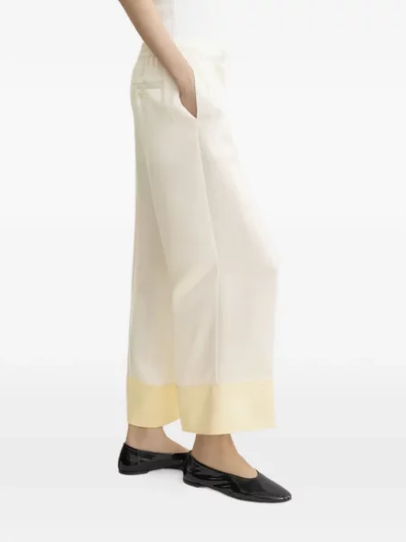 Pantaloni Toteme de mătase cu cordon alb