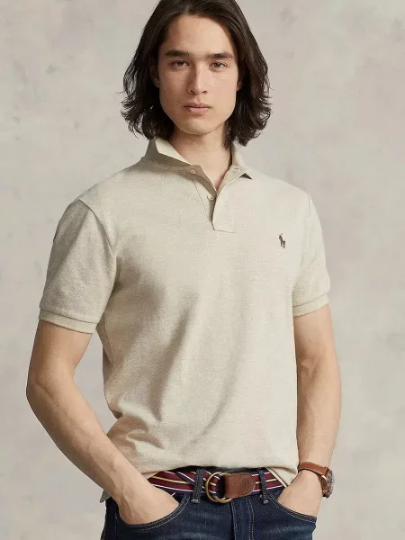 Tricou polo Polo Ralph Lauren bej
