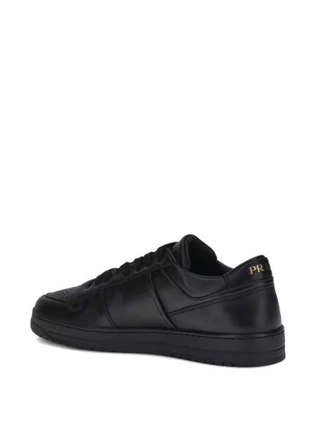 Sneakerși Prada din piele cu autograf negru