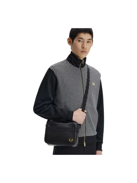 Torba FRED PERRY Tonal Classic Mini Shoulderbag Black/ Gold Universal czarna