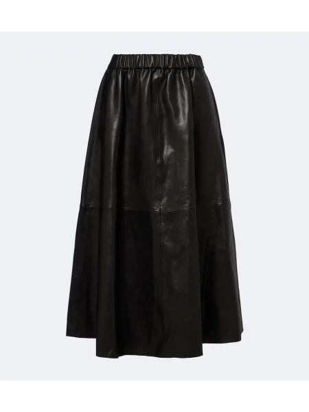 Fustă din piele Nour Hammour negru