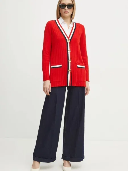 Вовняний кардиган Luisa Spagnoli легкий червоний