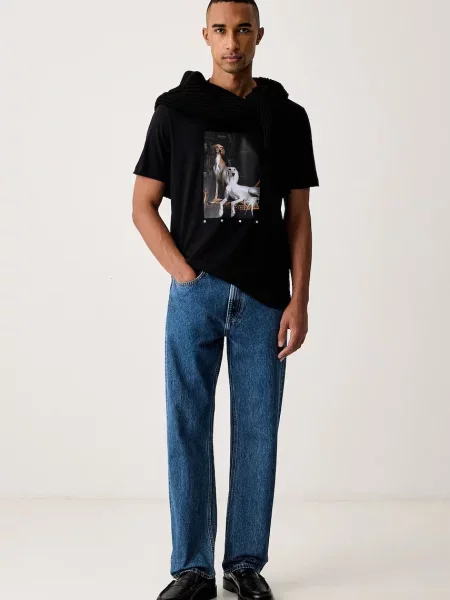 HUGO Tricou Daffilo negru