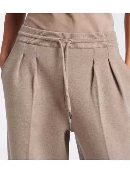 Pantaloni Max Mara de lână bej
