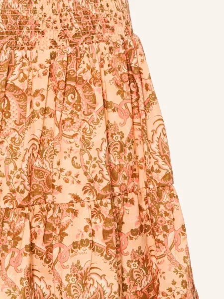 Zimmermann Spódnica Aster Z Falbanami pink różowa