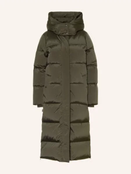 Woolrich Péřový Kabát Kelly S Odnímatelnou Kapucí tmavě zelená