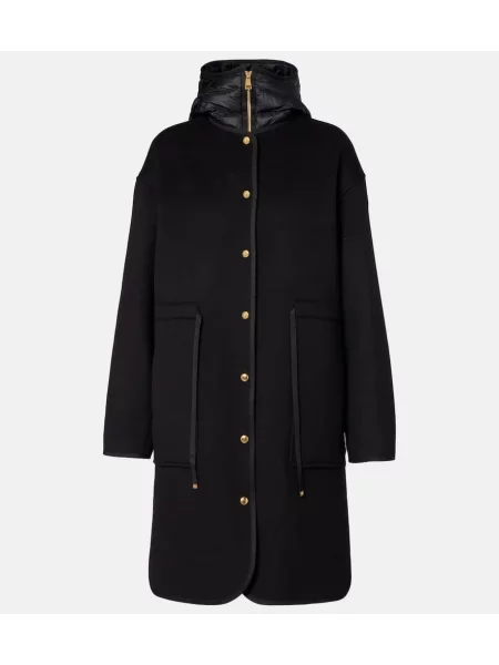 Palton Moncler de lână negru