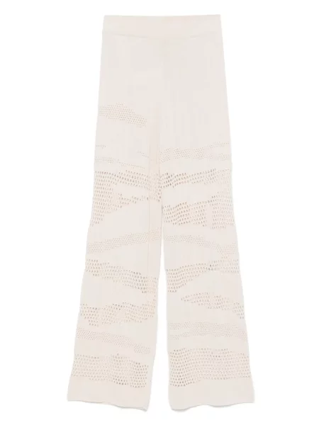 Dzianinowe spodnie Akep w zebrę